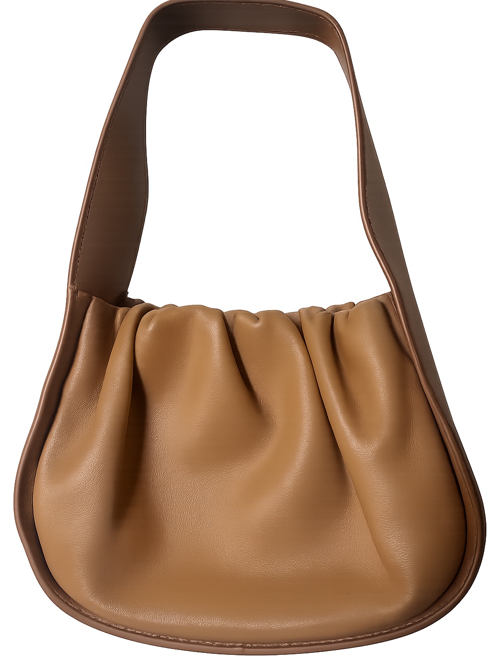 Loeffler Randall Aris Gathered Shoulder Bag In Camel